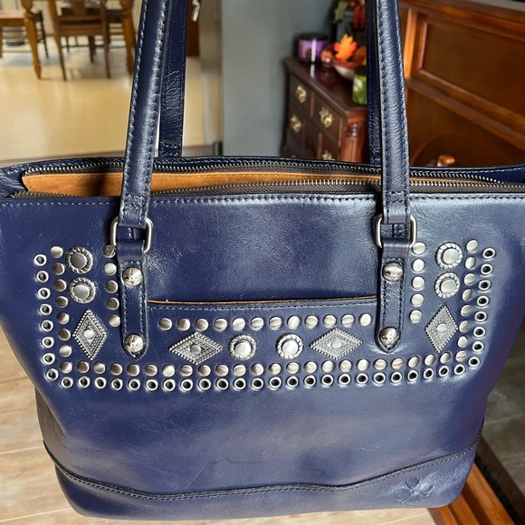 Patricia Nash Studded Navy Blue Tote‎ Bag